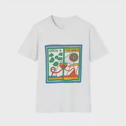 Trippy Rave T-Shirt: Psychedelic Window Graphic, Hippie Festival Tee