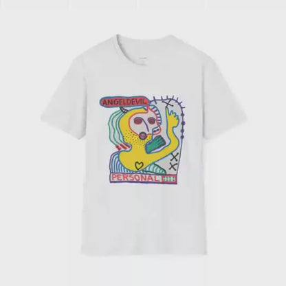 Psychedelic Angel Devil Shirt: Retro Y2K Trippy Cotton Graphic Tee