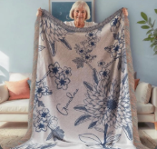 Custom Photo Woven Cotton Throw Blanket