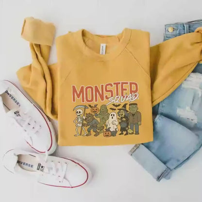 Monster Squad Halloween Hoodie: Spooky Ghost Season Unisex Sweatshirt