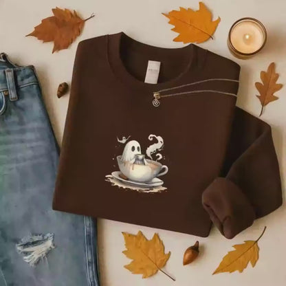 Ghost Coffee Comfort Colors T-Shirt – Gruseliges Saison-Shirt